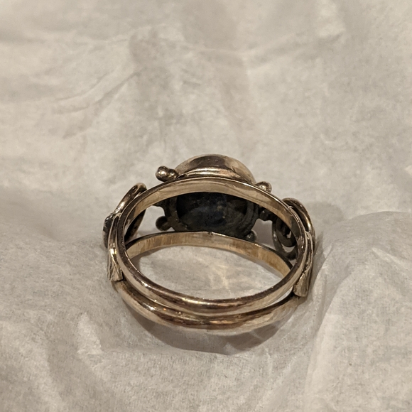 Men's Ring Lapis Lazuli .925 Silver Ring, Size 10 - Picture 9 of 10